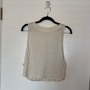 NWOT CRZ Yoga- Light Cream Women's Sleeveless Crop Tank Top- size m